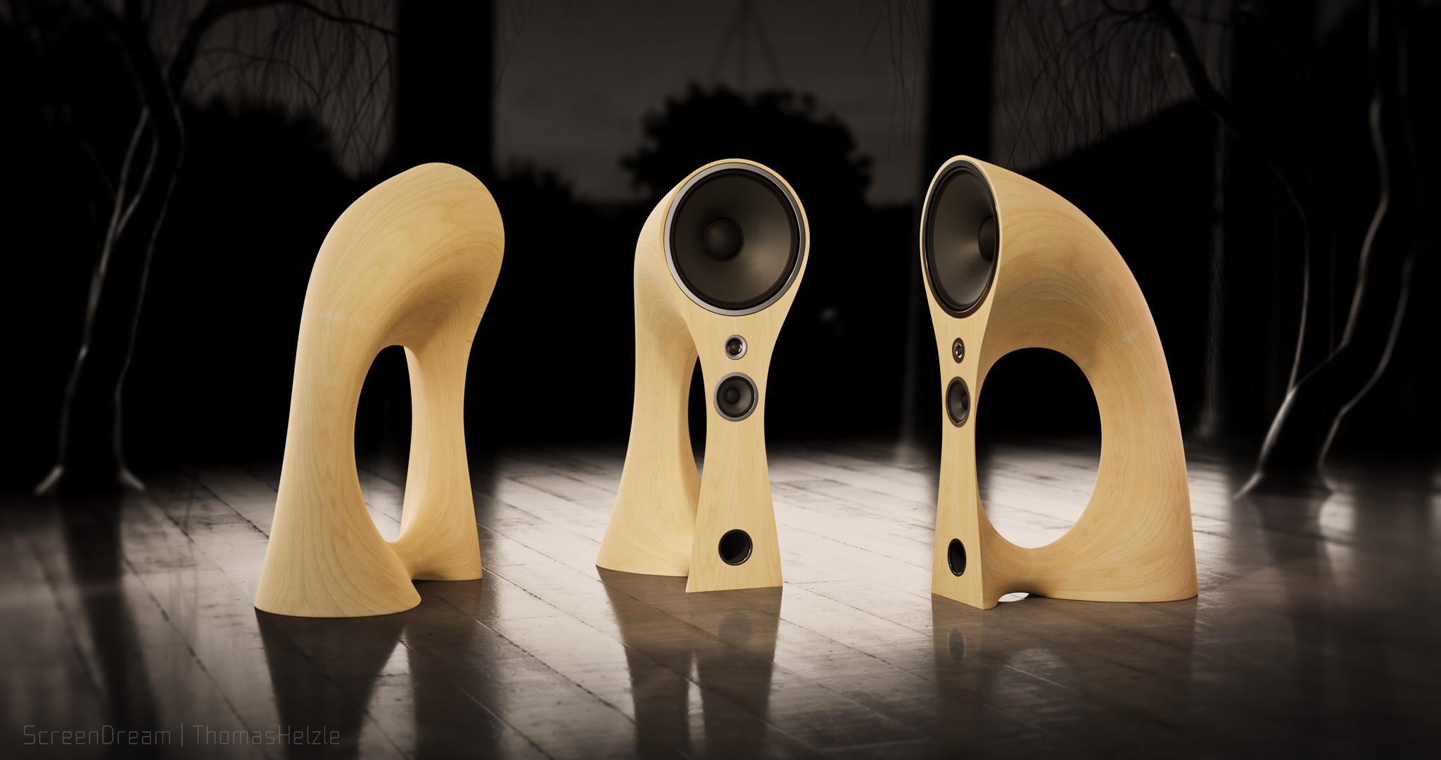 'The Base' A sculptural loudspeaker design I hope to hear and touch one day...