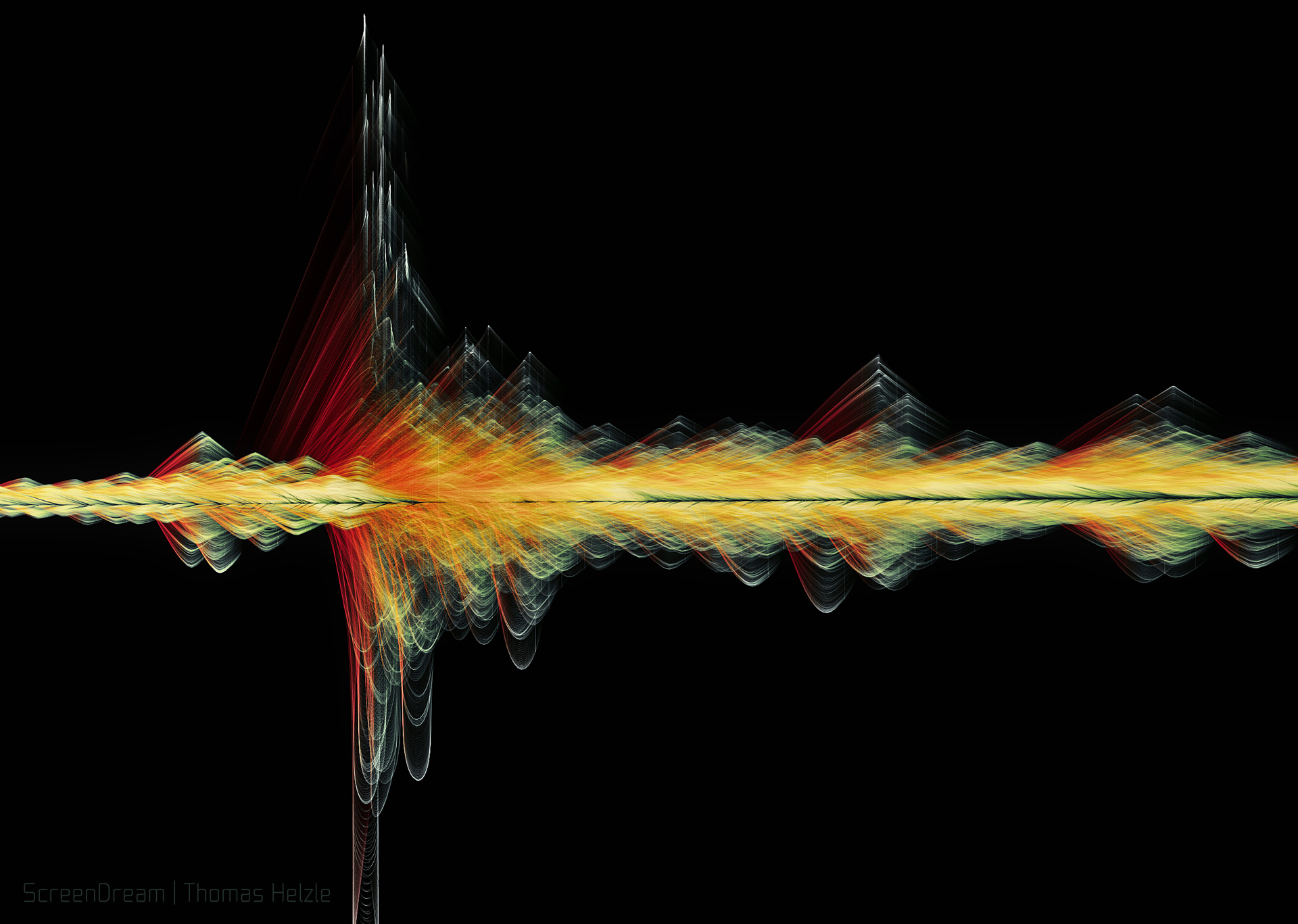 Der Klang entfernten Donners visualisiert in SideFX Houdini