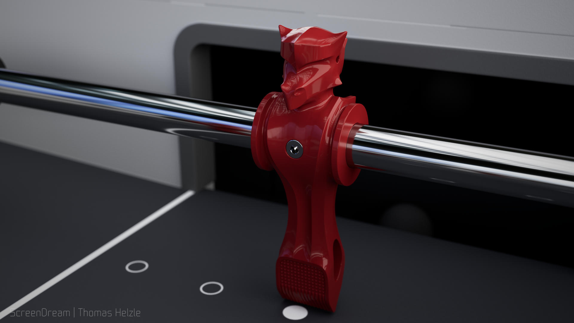 The Dragon Dragon Kicker Figure designed in Rhino und Octane Render