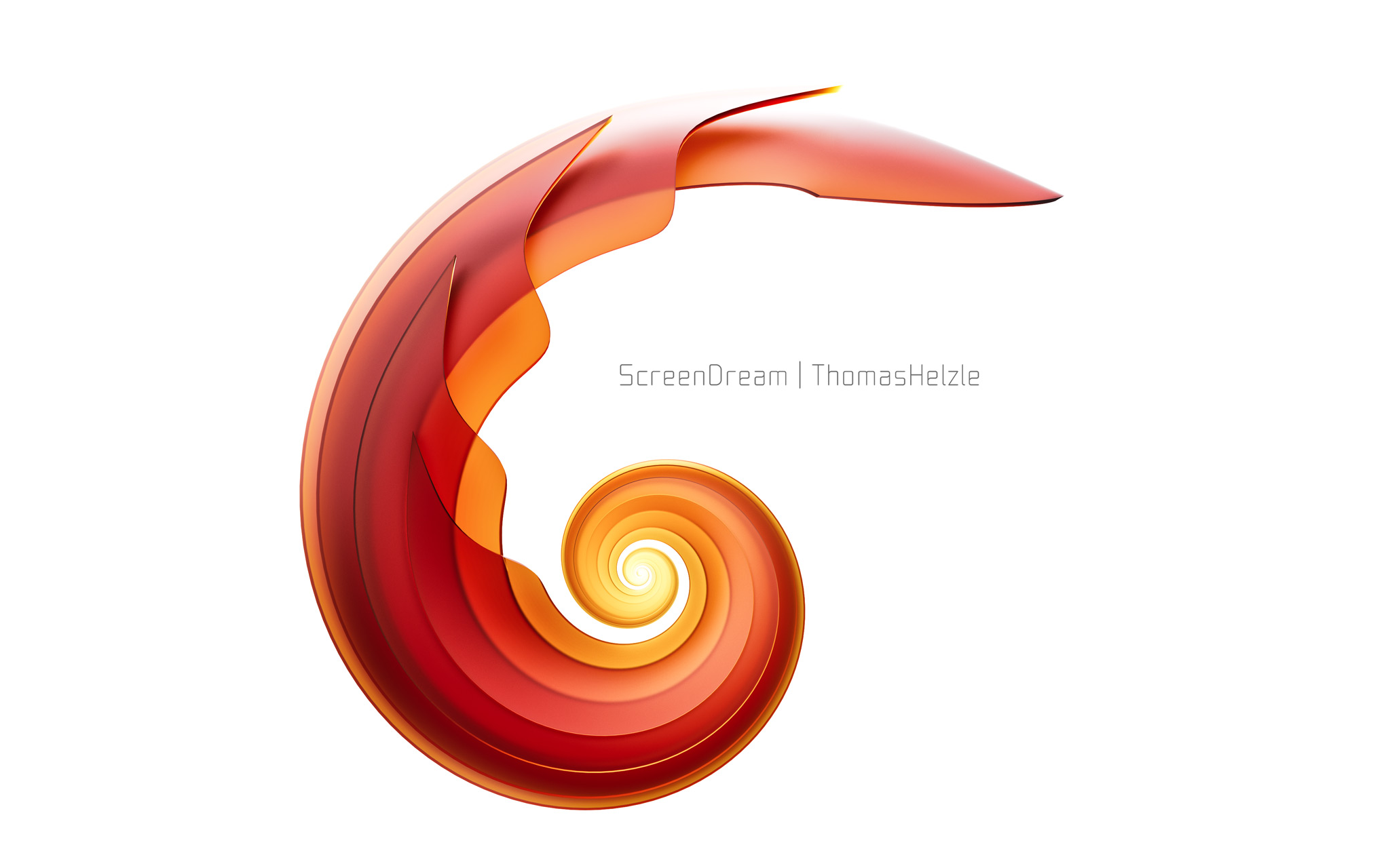 Layered Spiral Layered Glass-Spiral in Rhino and Thea Render