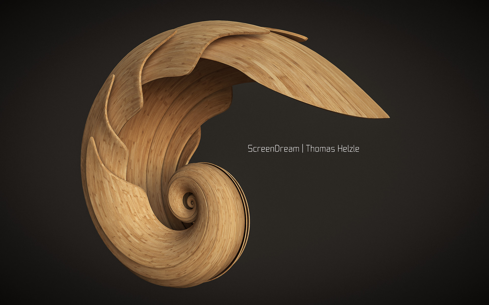 SpiralingCradle Spiralsculpture in Lightwave