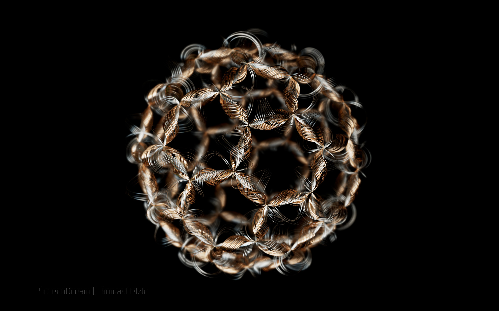 DualTwister Wiresculpture in Houdini and Redshift