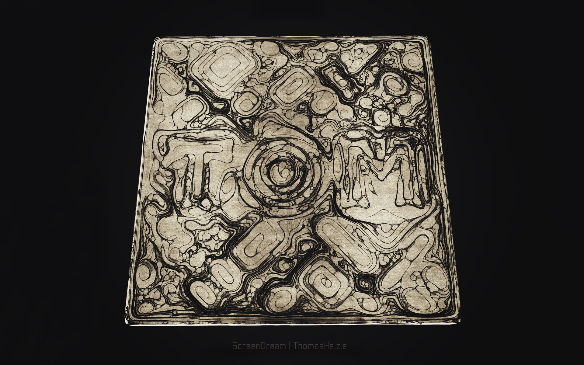 The Book of Tom Generative book design in SideFX Houdini, rendered in Redshift